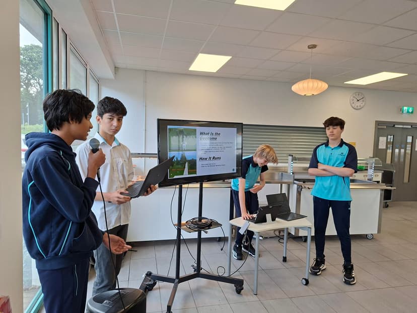 Team Alpha winning the Hackathon